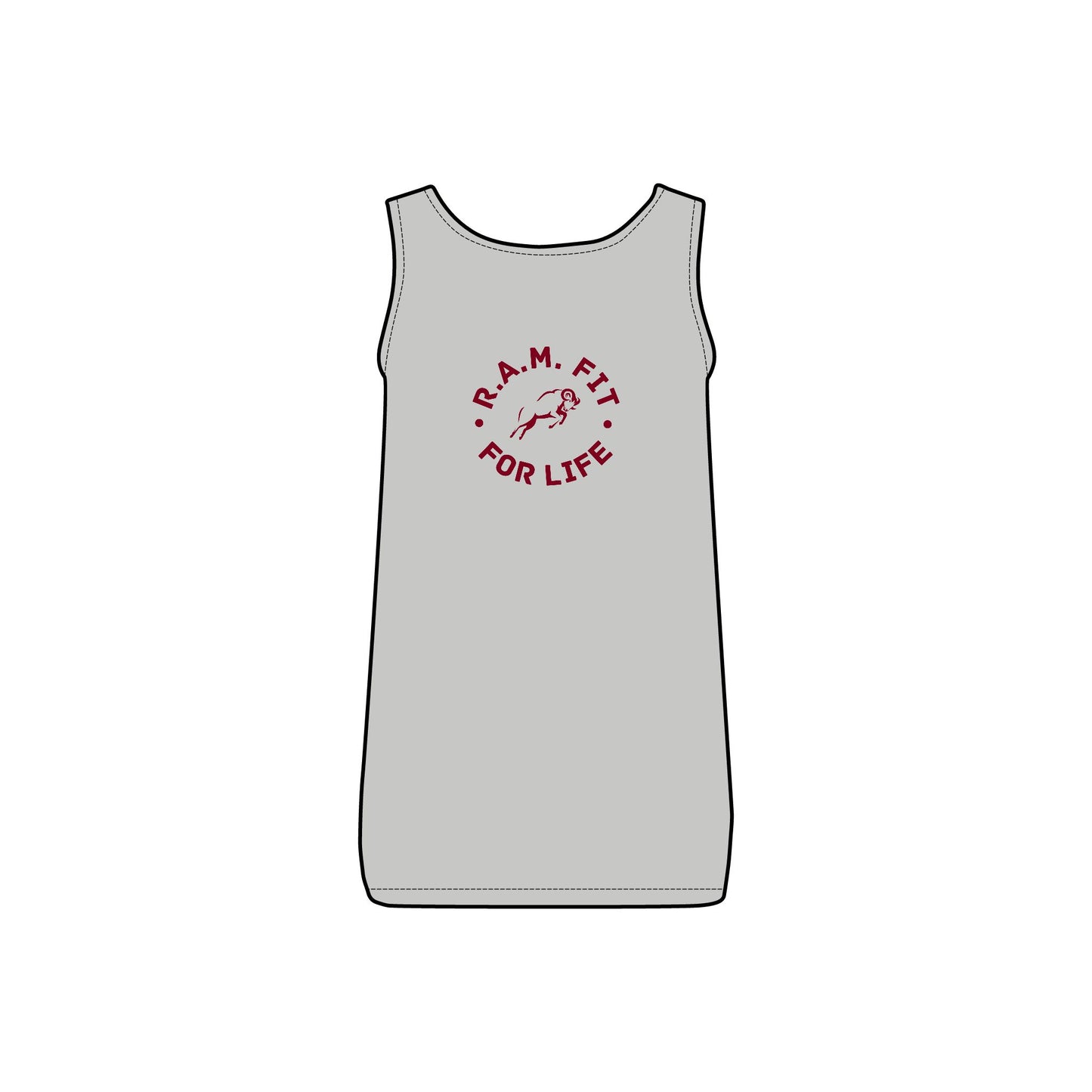 RAM Fit For Life Women's Micro Ribbed Tank - Perfect for Fitness Enthusiasts