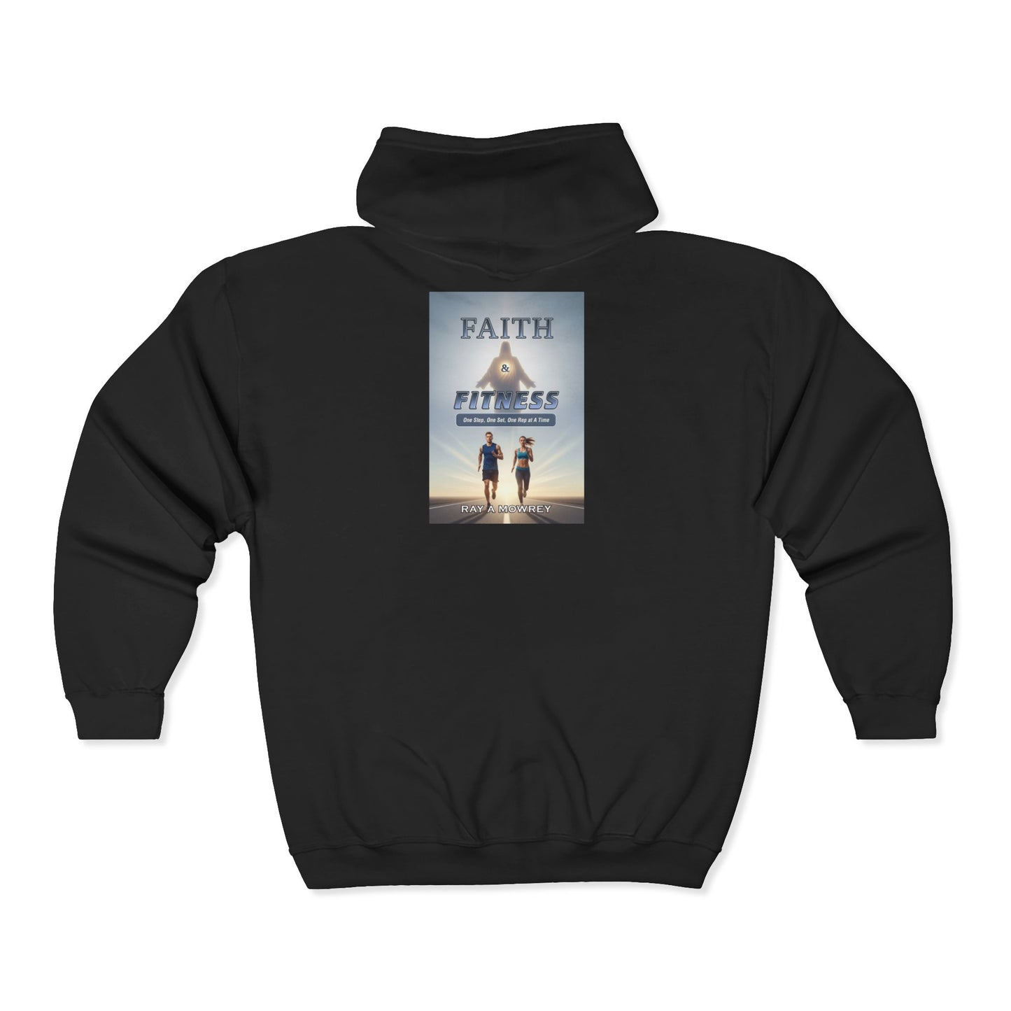 Unisex Heavy Blend™ Full Zip Hooded Sweatshirt- Faith & Fitness On Back
