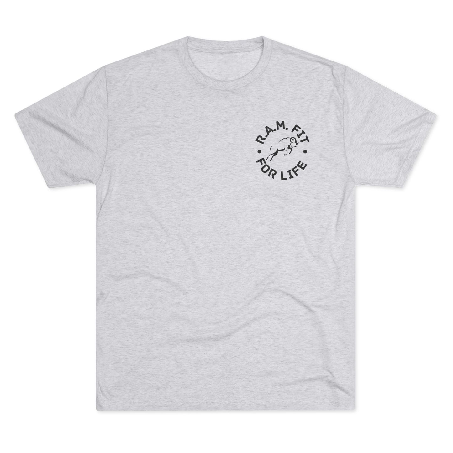 Unisex Tri-Blend Crew Faith & Fitness Design on Back