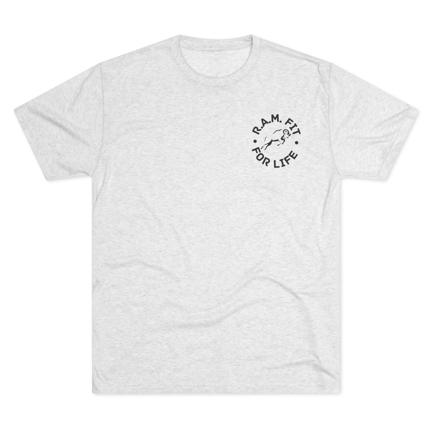 Unisex Tri-Blend Crew Faith & Fitness Design on Back