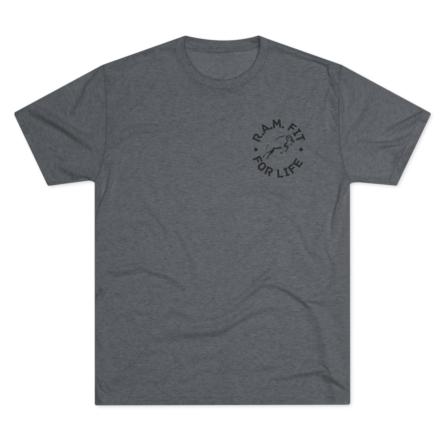 Unisex Tri-Blend Crew Faith & Fitness Design on Back